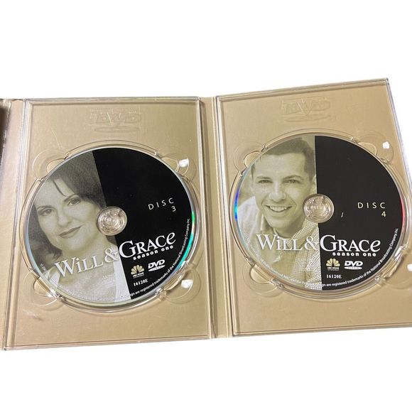 Will And a Grace Season One DVD Set 4 Discs With Outer Case Debra Messing - Picture 8 of 12
